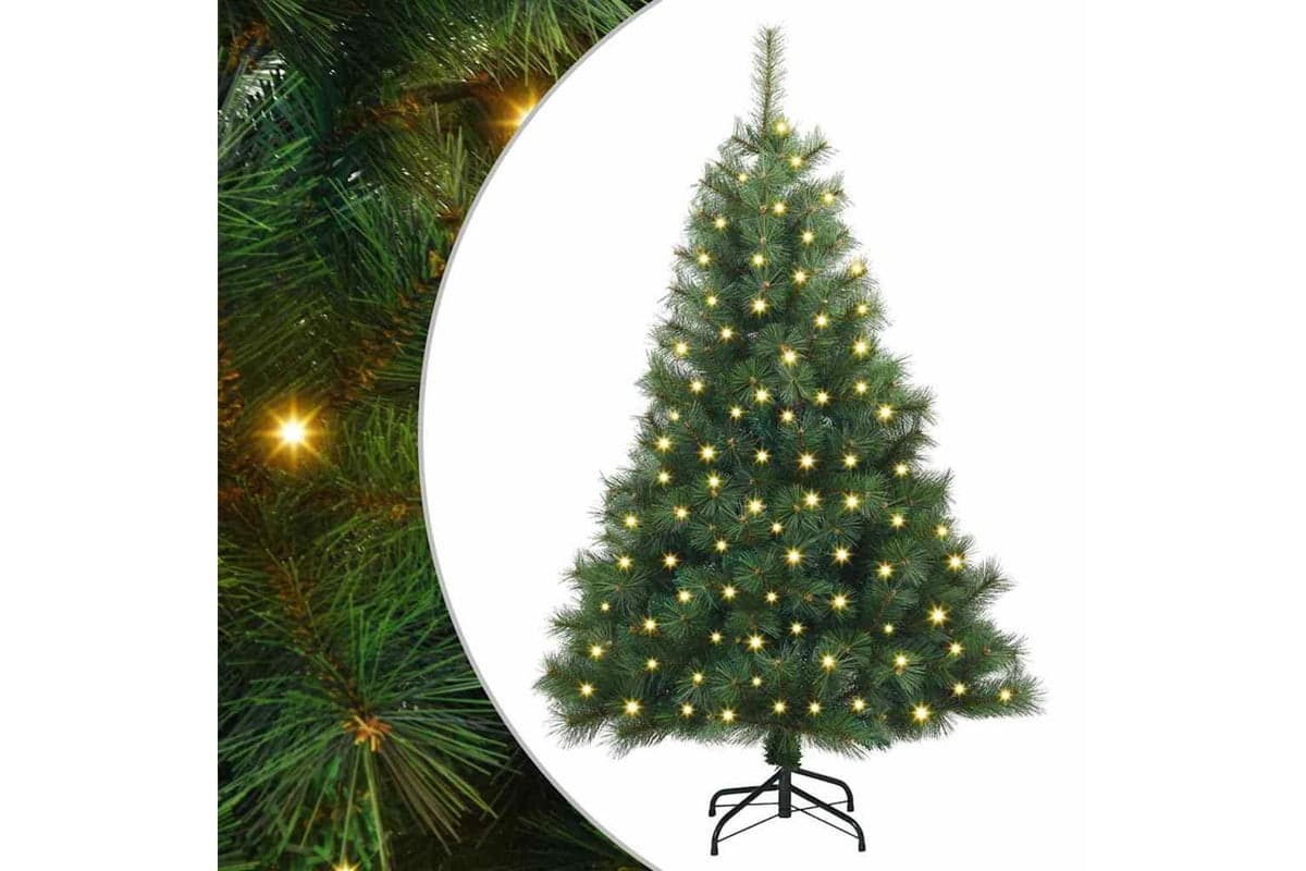Vidaxl Artificial Christmas Tree With 150 Leds Green 120 Cm Pe And Pvc