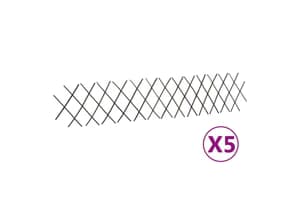 vidaXL 147759 Willow Trellis Fences 5 Pcs 180x30cm