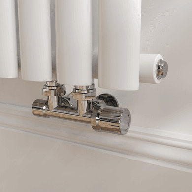 Elego Modern Manual H Block Angled Radiator Valves