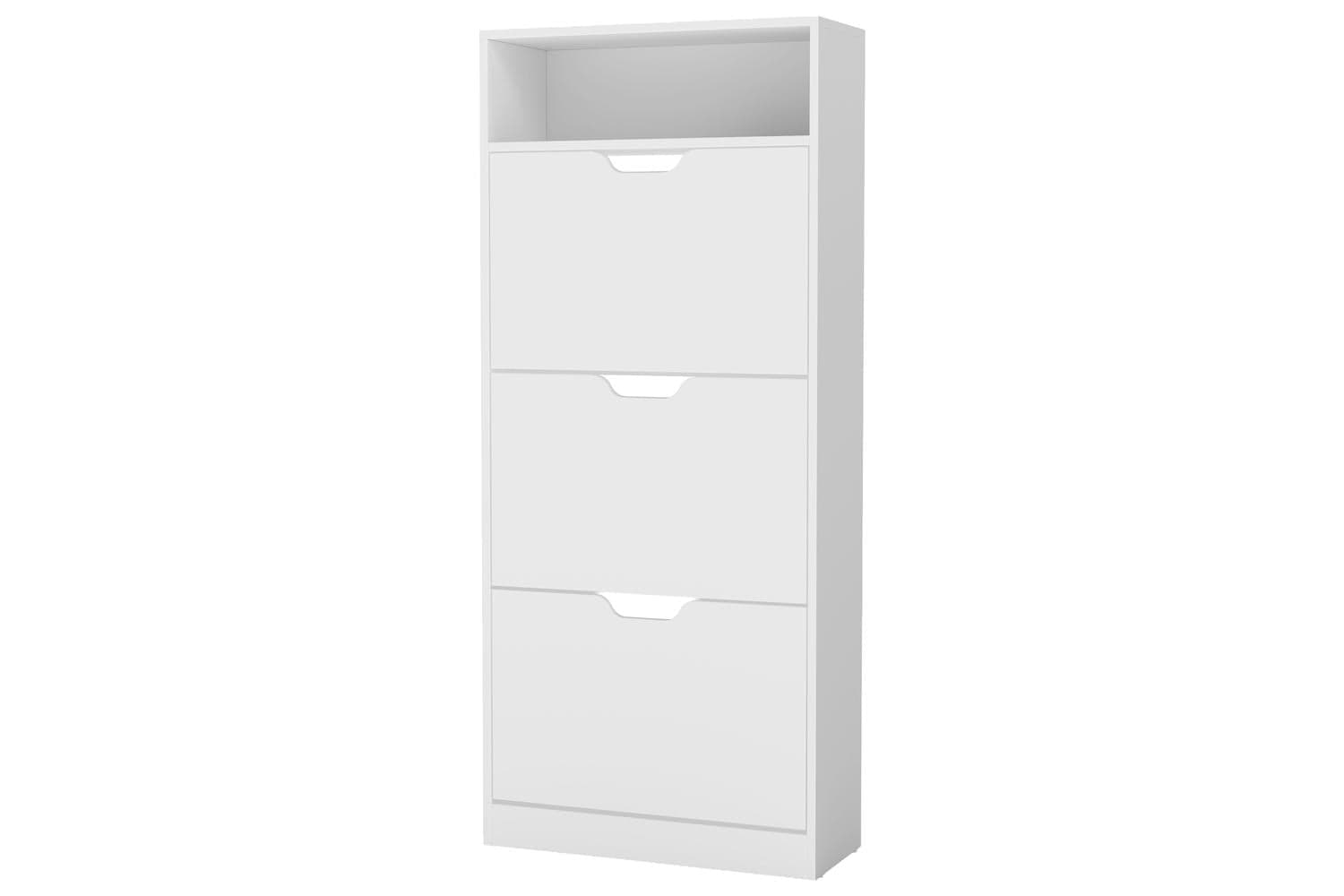 Flip Door Narrow Shoe Cabinet | Shoe Storage Cabinet | Particleboard | 24 X 60 X 139 Cm