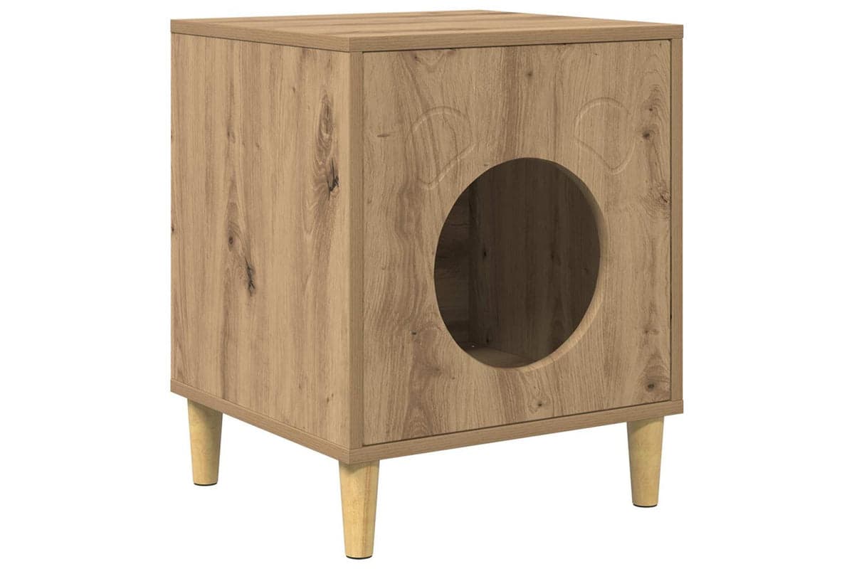 Vidaxl Cat House Artisian Oak 425 X 40 X 53 Cm Engineered Wood