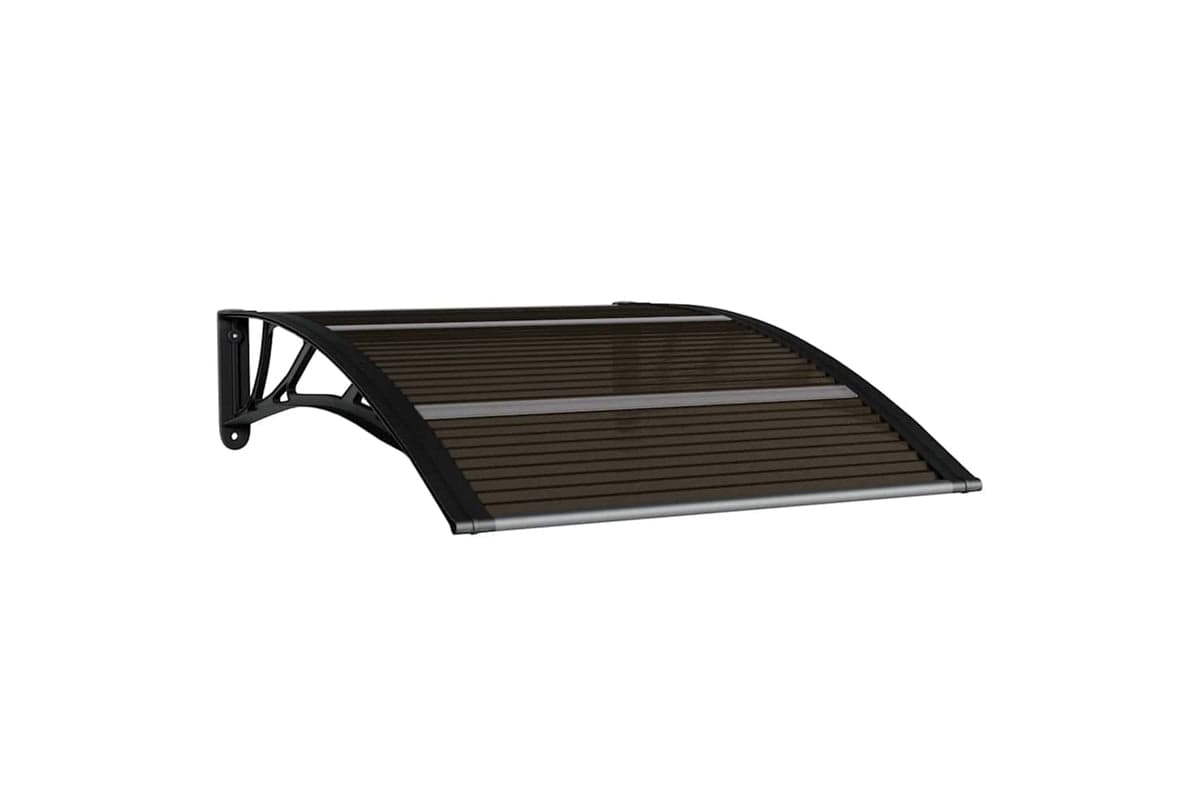 vidaXL 153590 Door Canopy Black 100x80cm Polycarbonate