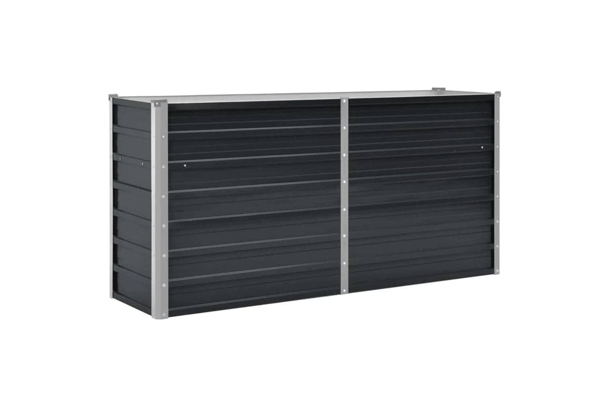 vidaXL 45730 Garden Raised Bed Anthracite 160x40x77cm Galvanised Steel