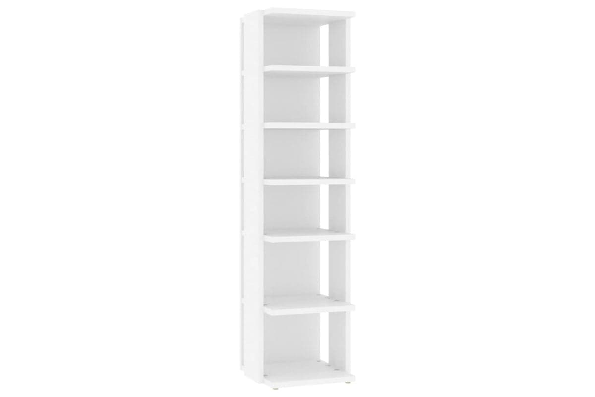 vidaXL 808485 Shoe Cabinet White 27.5x27x102cm Engineered Wood
