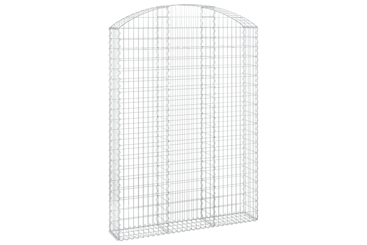 vidaXL 153450 Arched Gabion Basket 150x30x200/220cm Galvanised Iron