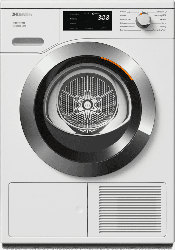 Miele TEH875 EcoSpeed&9kg Heat Pump Tumble Dryer | White