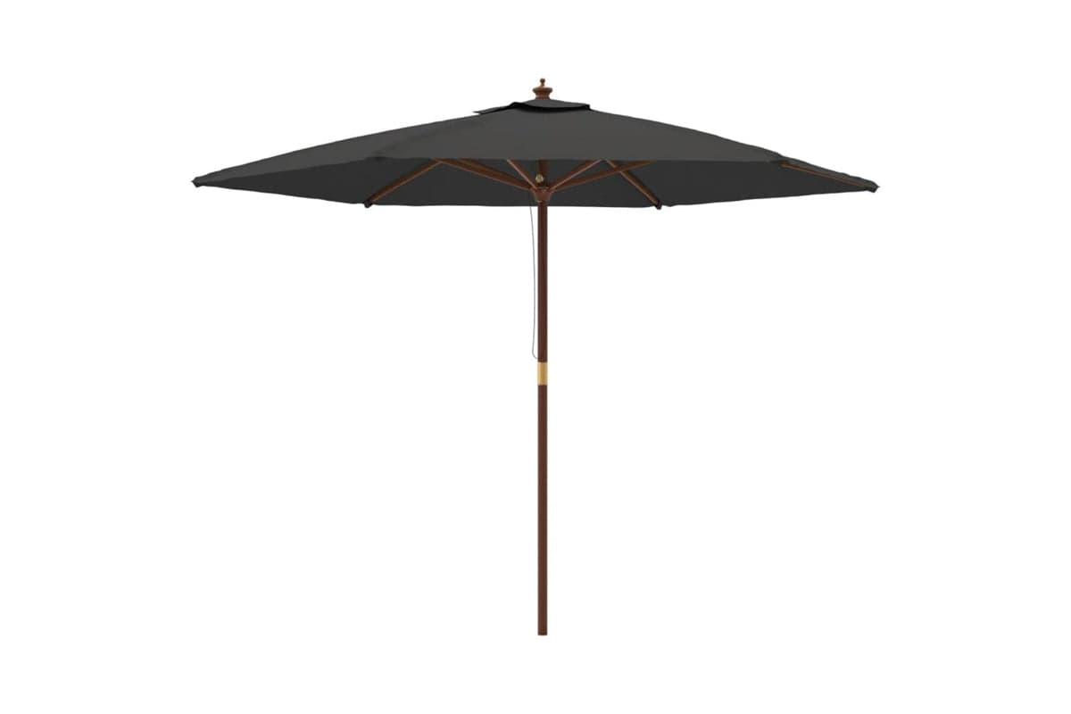 vidaXL 363169 Garden Parasol With Wooden Pole Anthracite 299x240cm