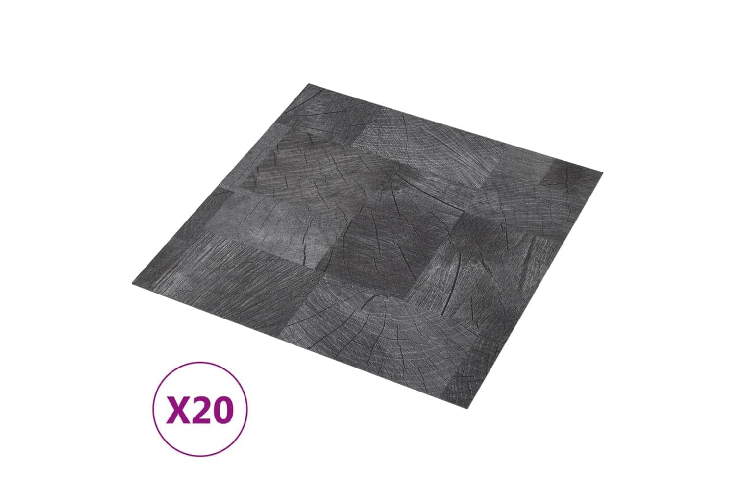 Vidaxl Self-adhesive Flooring Planks 20 Pcs Pvc 1.86 Sq M Wood Structure