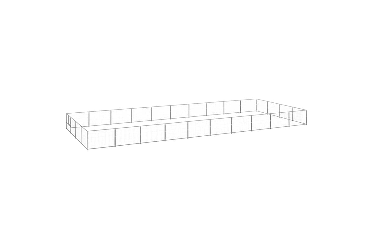 Vidaxl 3082156 Dog Kennel Silver 40 M2 Steel