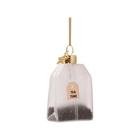 Tea Bag Glass Tree Decoration 8cm