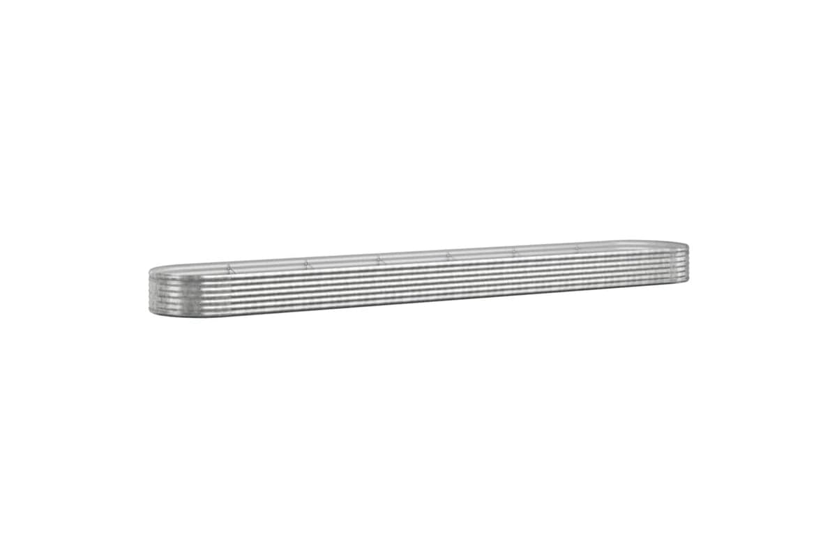 vidaXL 319017 Garden Raised Bed Powder-coated Steel 544x100x36cm Silver
