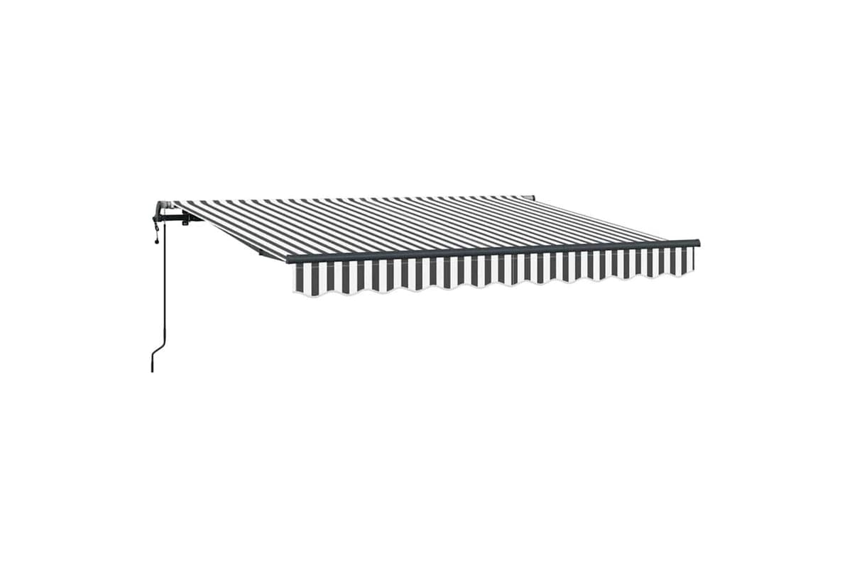 Vidaxl Retractable Awning Anthracite And White 350 X 200 Cm