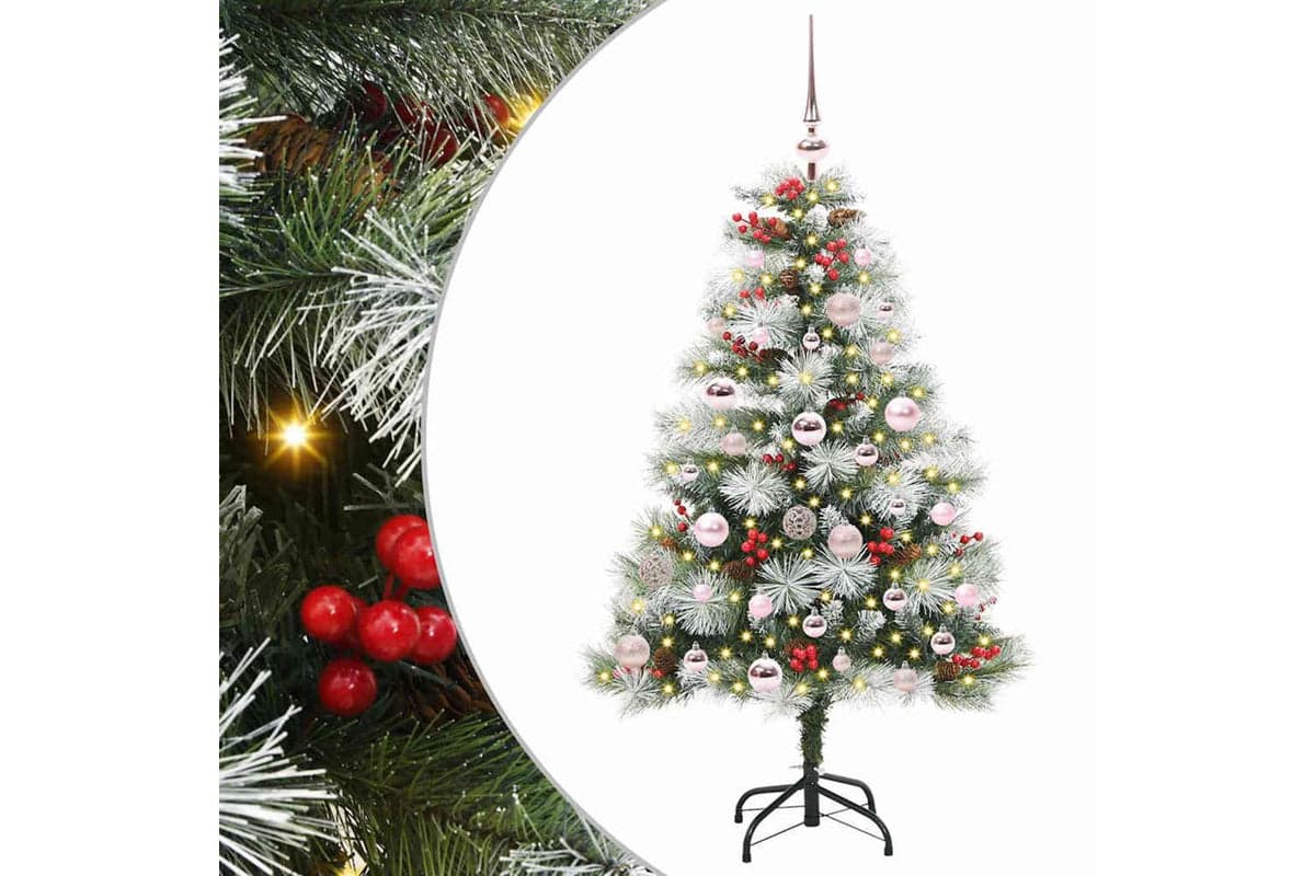 Vidaxl Artificial Christmas Tree Green And White 120 Cm