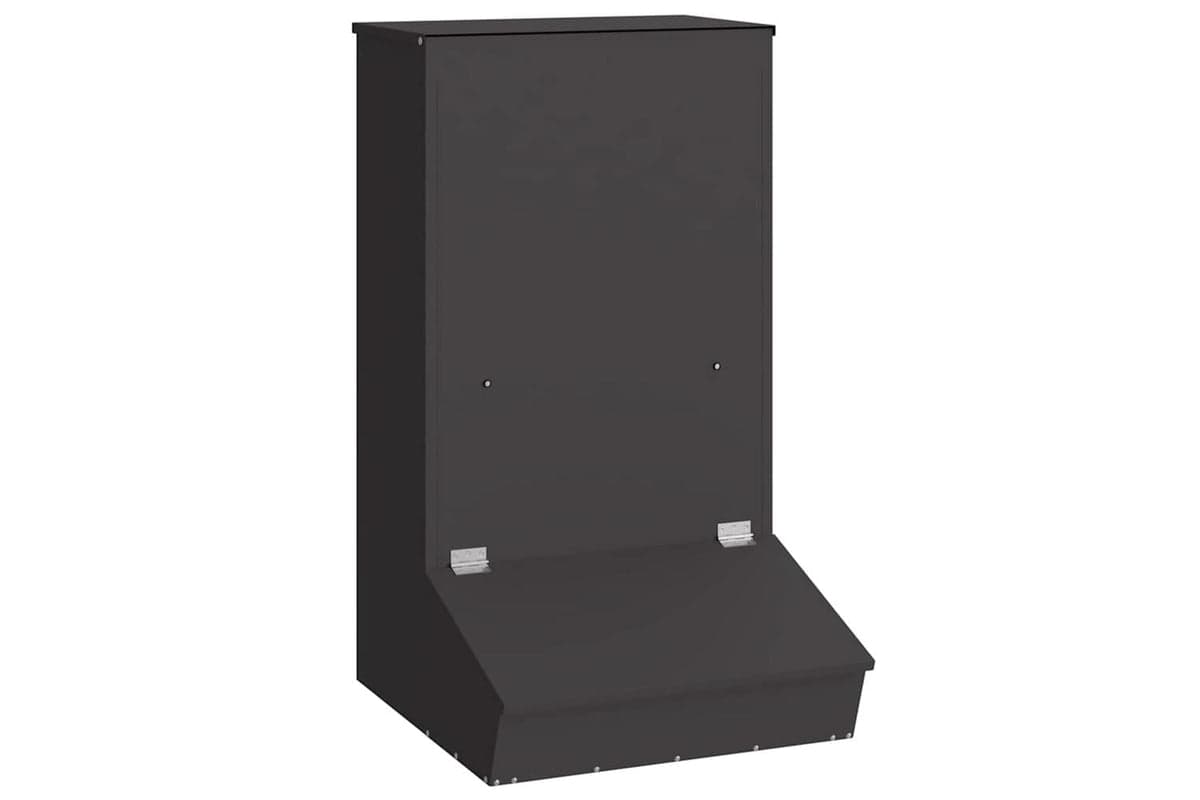Vidaxl Pig Feeder Black 55 X 51 X 915 Cm Cold-rolled Steel