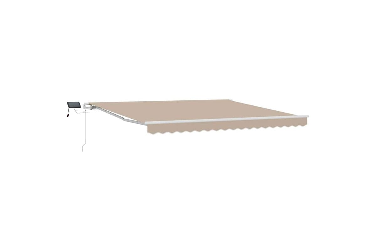Vidaxl Retractable Awning With Manual Beige 400 X 300 Cm Fabric