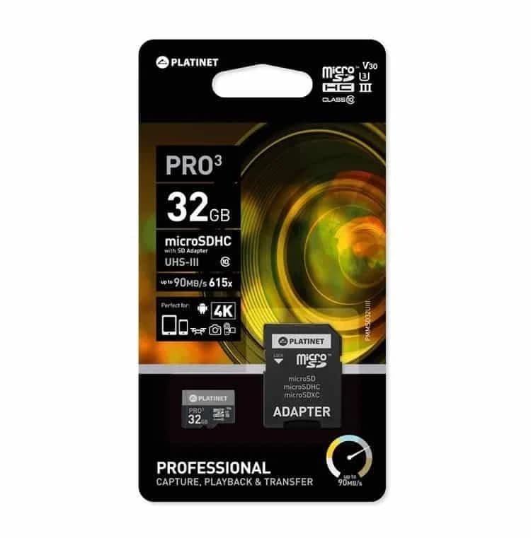 Platinet 32GB Class U3 MicroSD Card