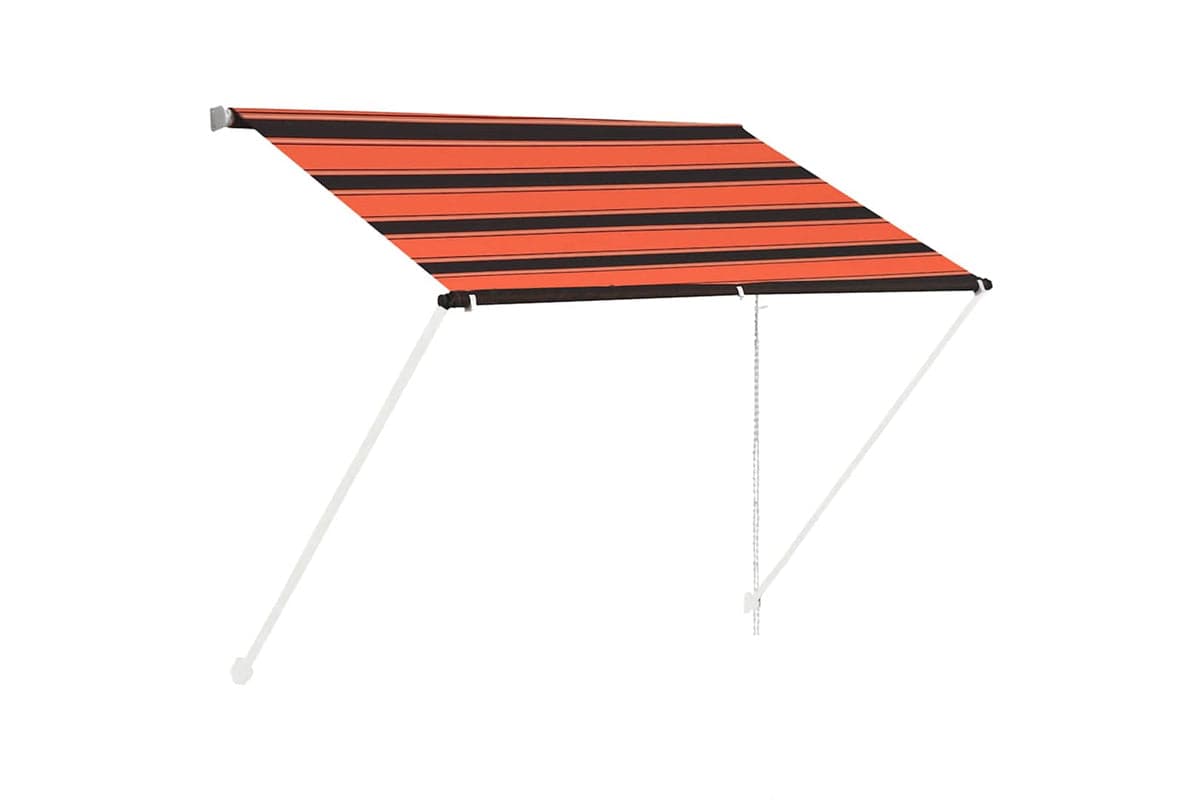 vidaXL 145893 Retractable Awning 100x150cm Orange And Brown