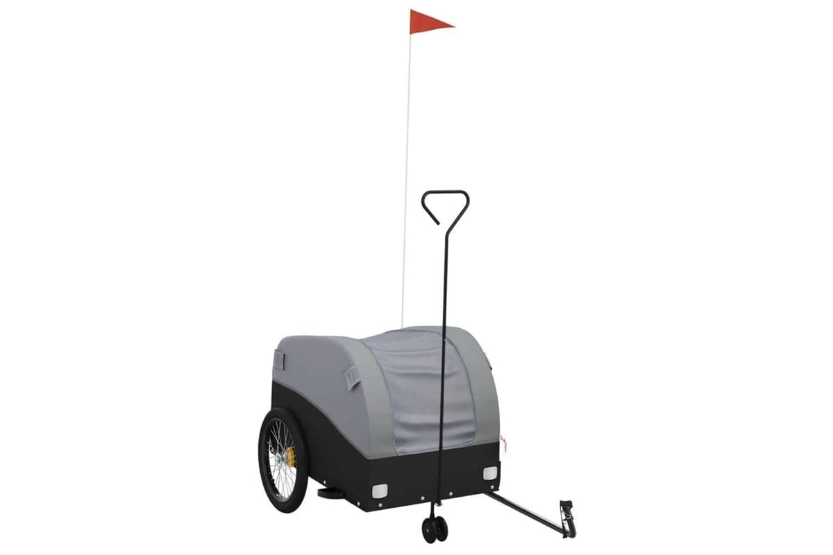Vidaxl Bike Trailer Black And Grey 45 Kg Iron