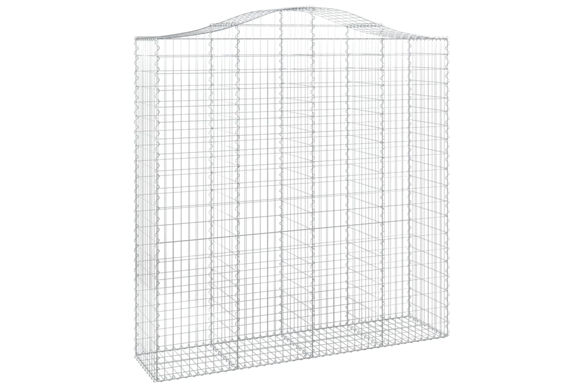 vidaXL 153400 Arched Gabion Basket 200x50x200/220cm Galvanised Iron