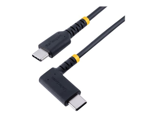 STARTECH.COM - StarTech 6in (15cm) USB C Charging Cable Right Angle, 60W PD 3A, Heavy Duty Fast Charge USB-C Cable, USB 2.0 Type-C, Durable and Rugged Aramid Fiber, S20/iPad/Pixel - High Quality USB Charging Cord (R2CCR-15C-USB-CABLE)
