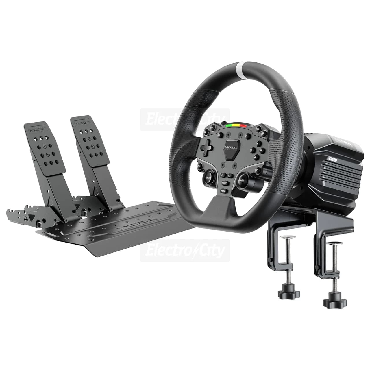 Moza Racing R5 Pro Racing Simulator Direct Drive Bundle with ES Lite Wheel and SR-P Lite2 Pedals