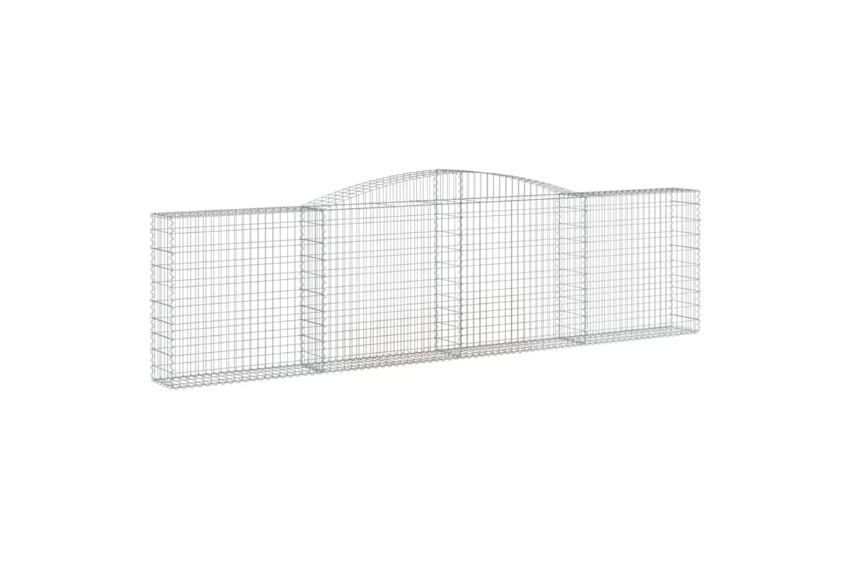 vidaXL 153525 Arched Gabion Basket 400x30x100/120cm Galvanised Iron