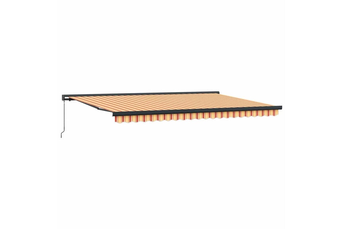 Vidaxl Retractable Awning Yellow And Orange 500 X 300 Cm