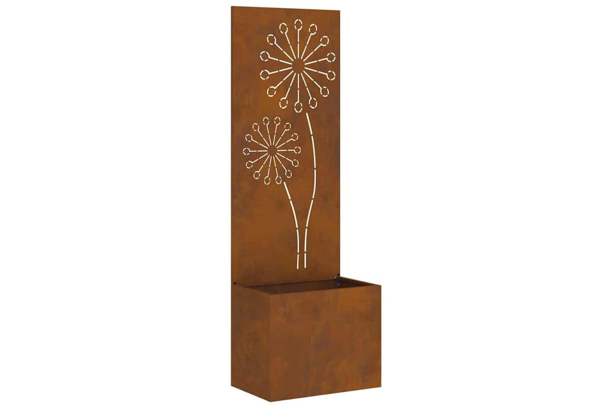 Garden Privacy Screen Rusty 50 X 140 Cm Weathering Steel