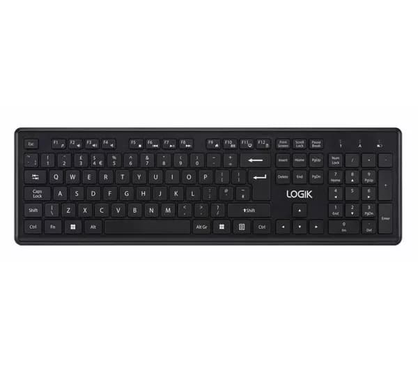 LOGIK LSLFSKB24 Silent Wireless Keyboard - Black