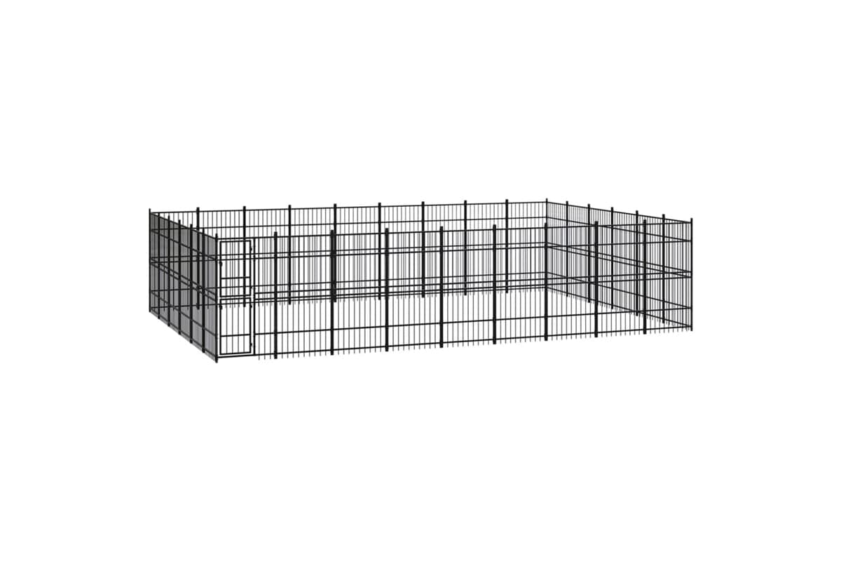 Vidaxl 3097998 Outdoor Dog Kennel Steel 49.77 M2