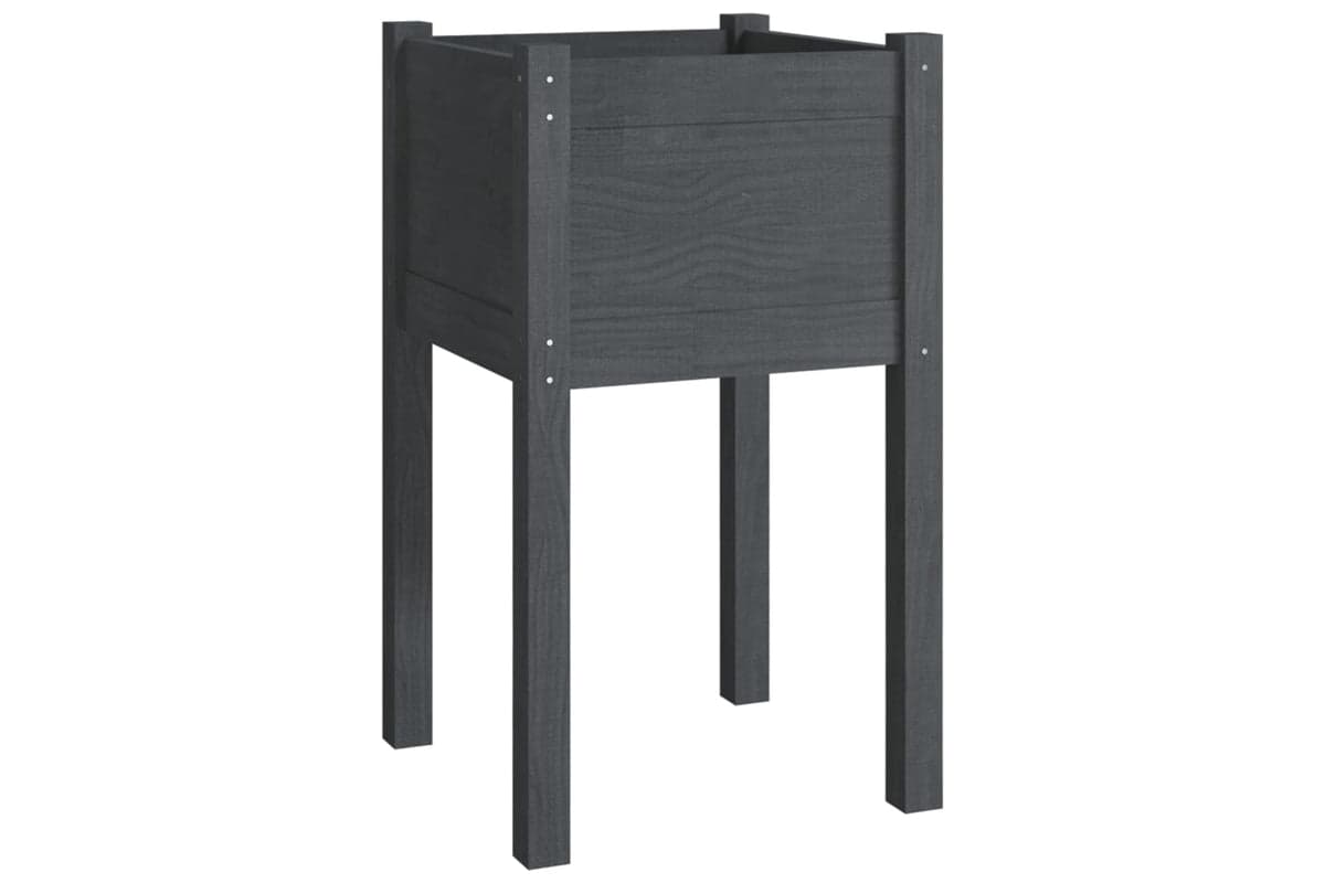 vidaXL 810793 Garden Planter Grey 40x40x70cm Solid Pinewood