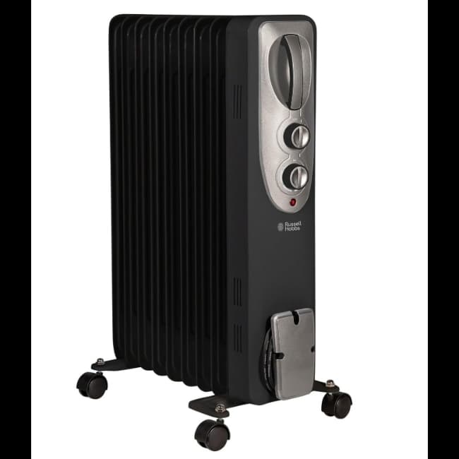 Russell Hobs Oil Radiator 2kw | Black | RHOFR5002B
