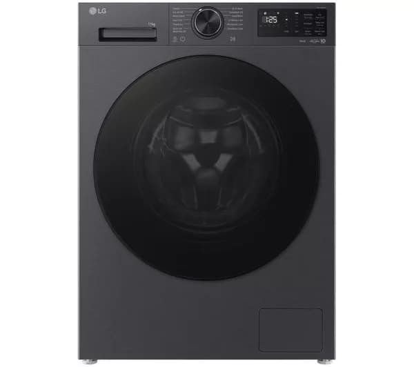 LG Series 5 AI Direct Drive W4X5016TBB 11 kg Washer Dryer - Black