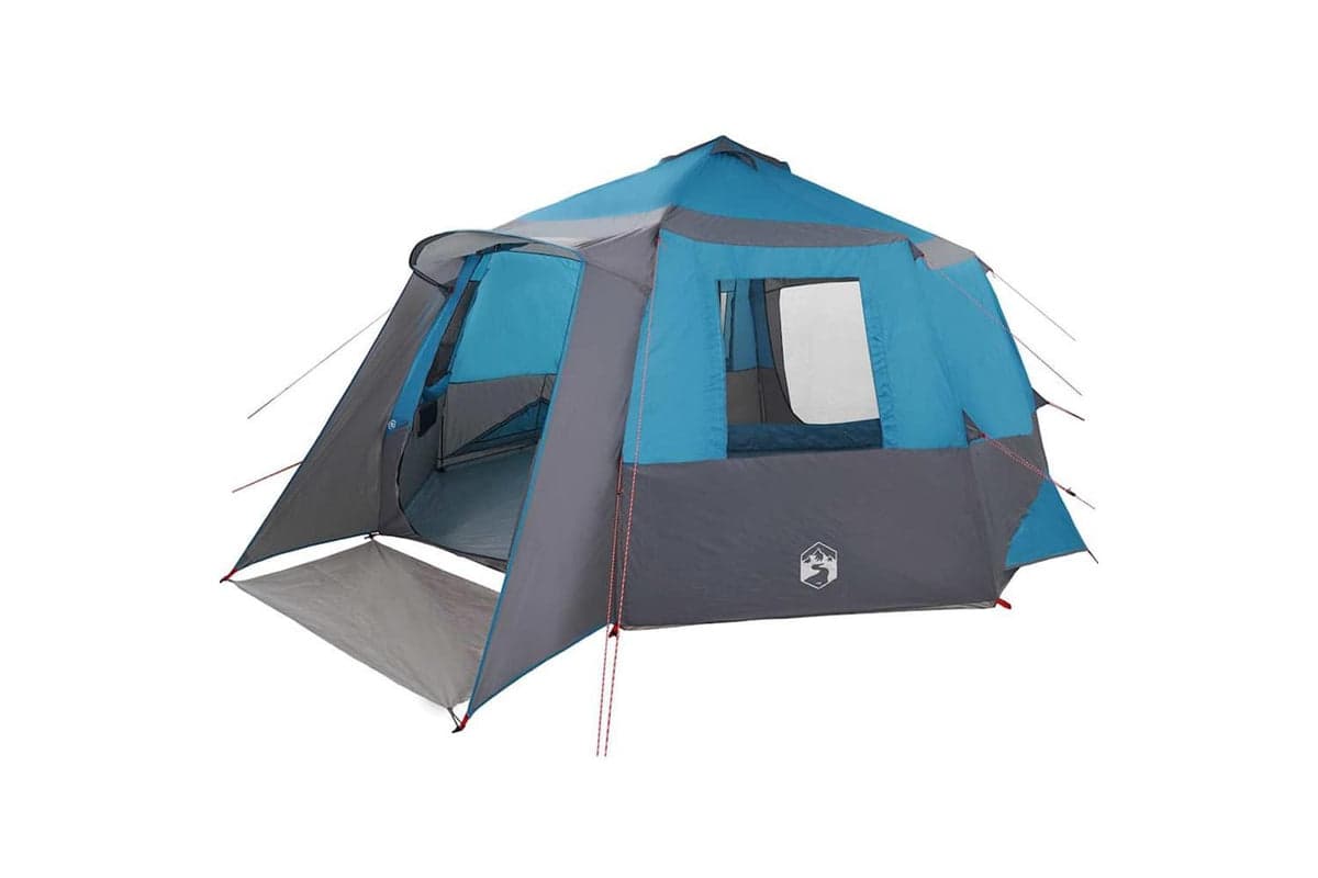 Vidaxl Cabin Tent With Roof Blue And Grey 500 X 500 X 294 Cm