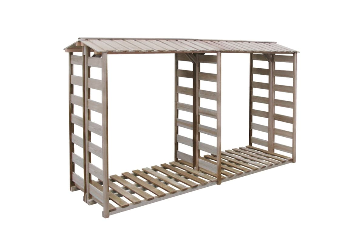 vidaXL 43330 Firewood Storage Shed 300x90x176cm Impregnated Pinewood