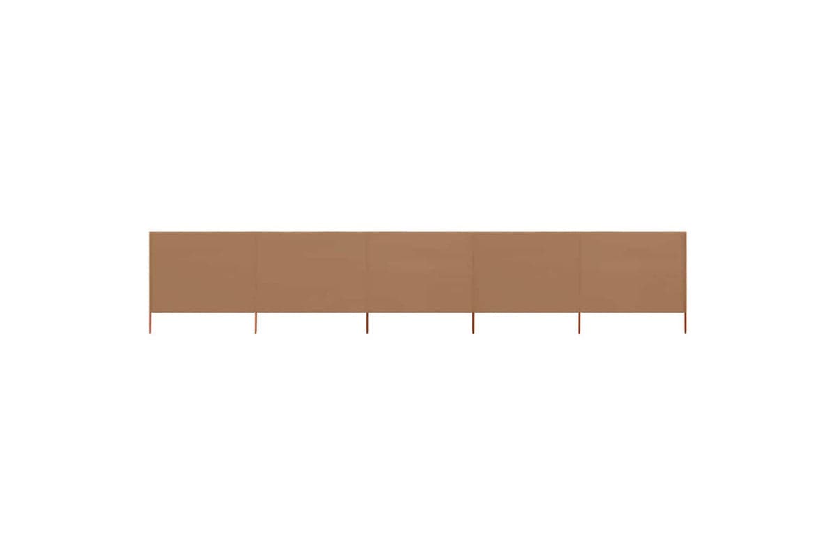 vidaXL 47157 5-panel Wind Screen Fabric 600x80cm Taupe