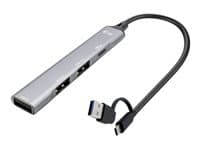 hub - USB-C/USB-A, metal - 4 ports