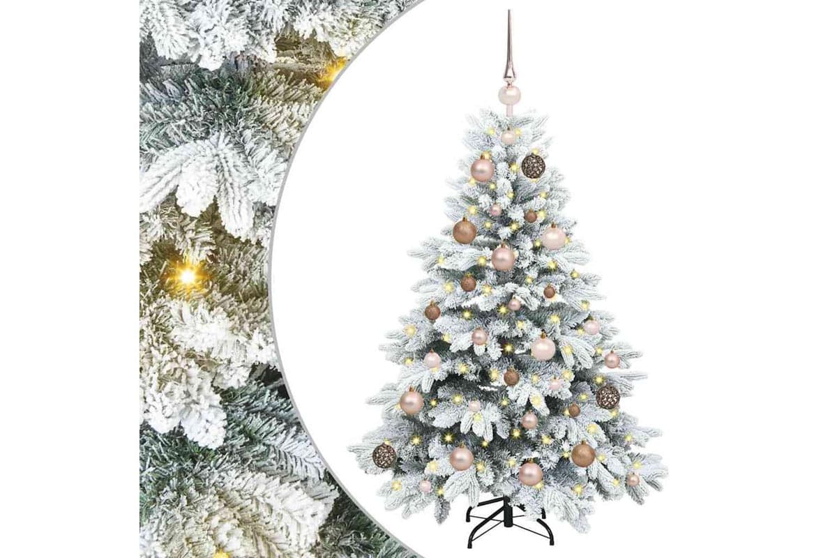 Vidaxl Artificial Christmas Tree With 150 Leds Green 120 Cm Pe And Pvc