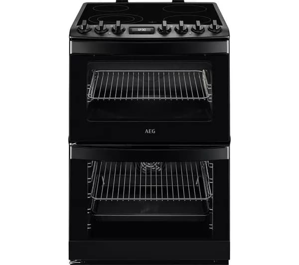 AEG 6000 SteamBake CCB6741MCB 60 cm Electric Ceramic Cooker - Matte Black