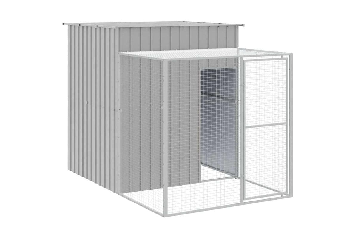 Vidaxl Chicken Cage With Run Light Grey 165x251x181 Cm Galvanised Steel