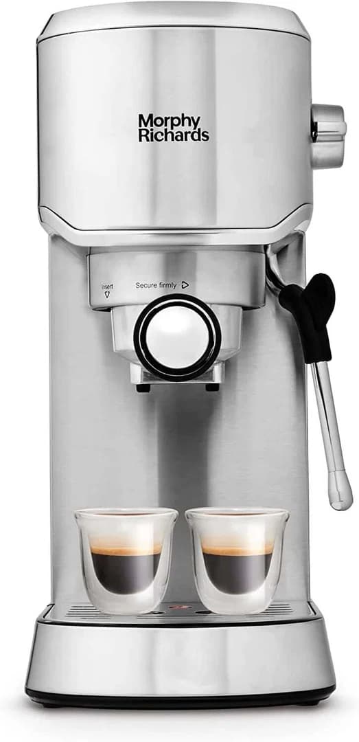 Morphy Richards Compact Pump Espress Coffee Maker | Stainless Steel