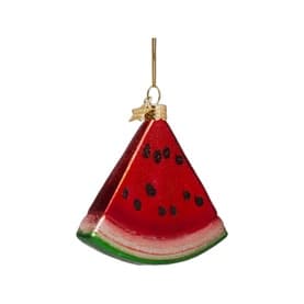 Watermelon Slice Glass Tree Decoration 6cm