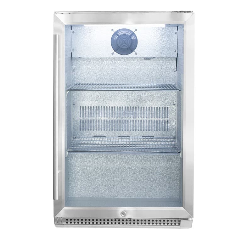 electriQ Single Door Outdoor Bottle Cooler - 118 Ltr Stainless Steel