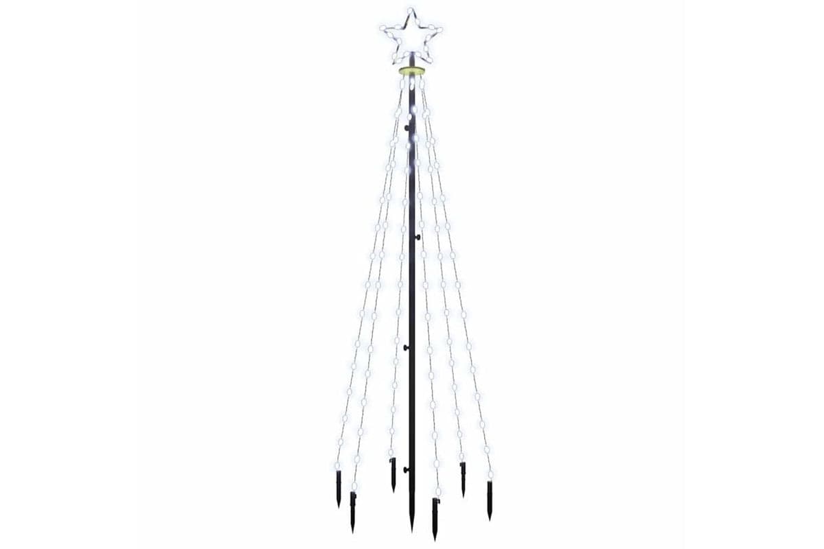 Vidaxl Christmas Tree With Spike Cold White 108 Leds 180 Cm