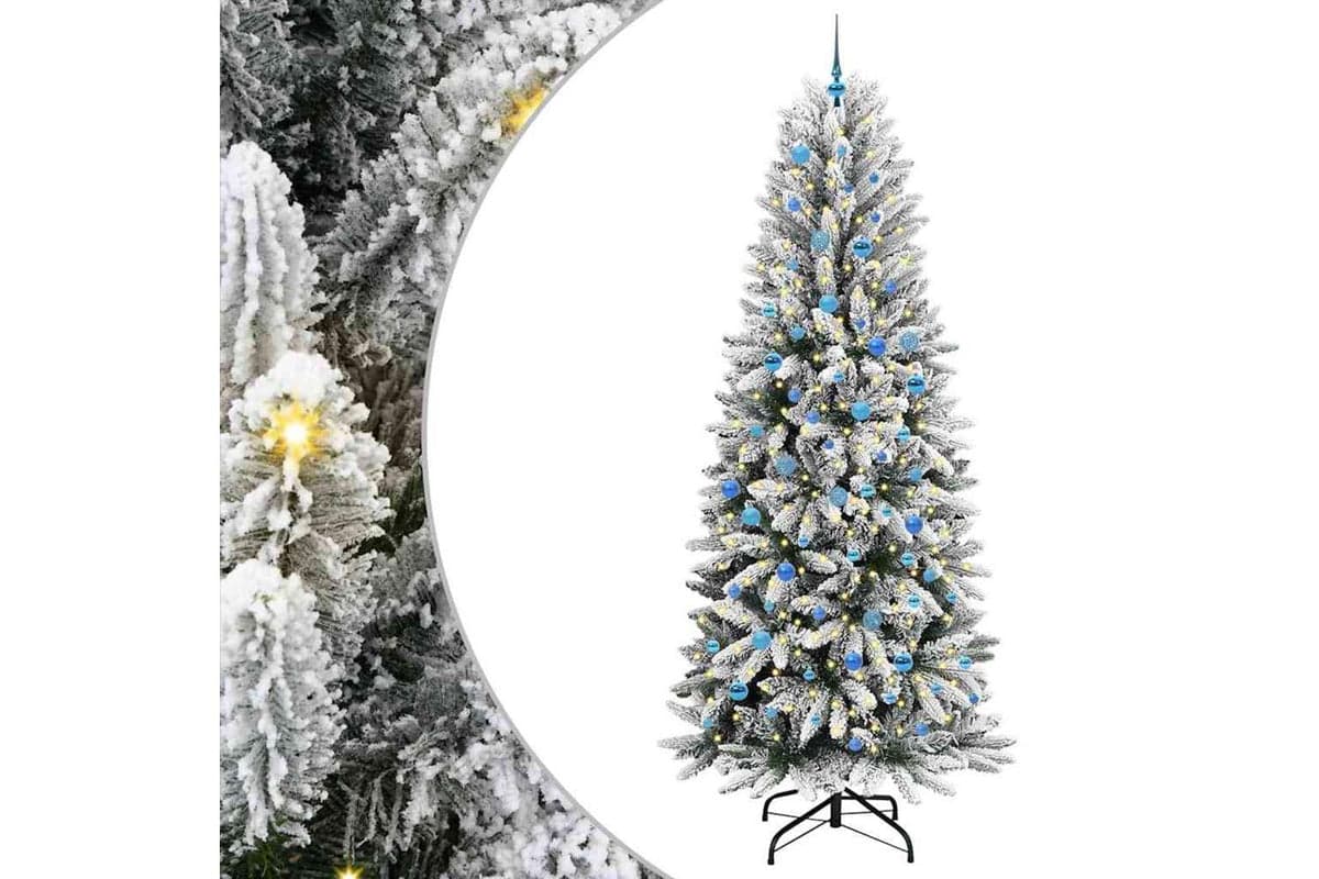 Vidaxl Artificial Christmas Tree With 300 Leds White 93 X 93 X 240 Cm
