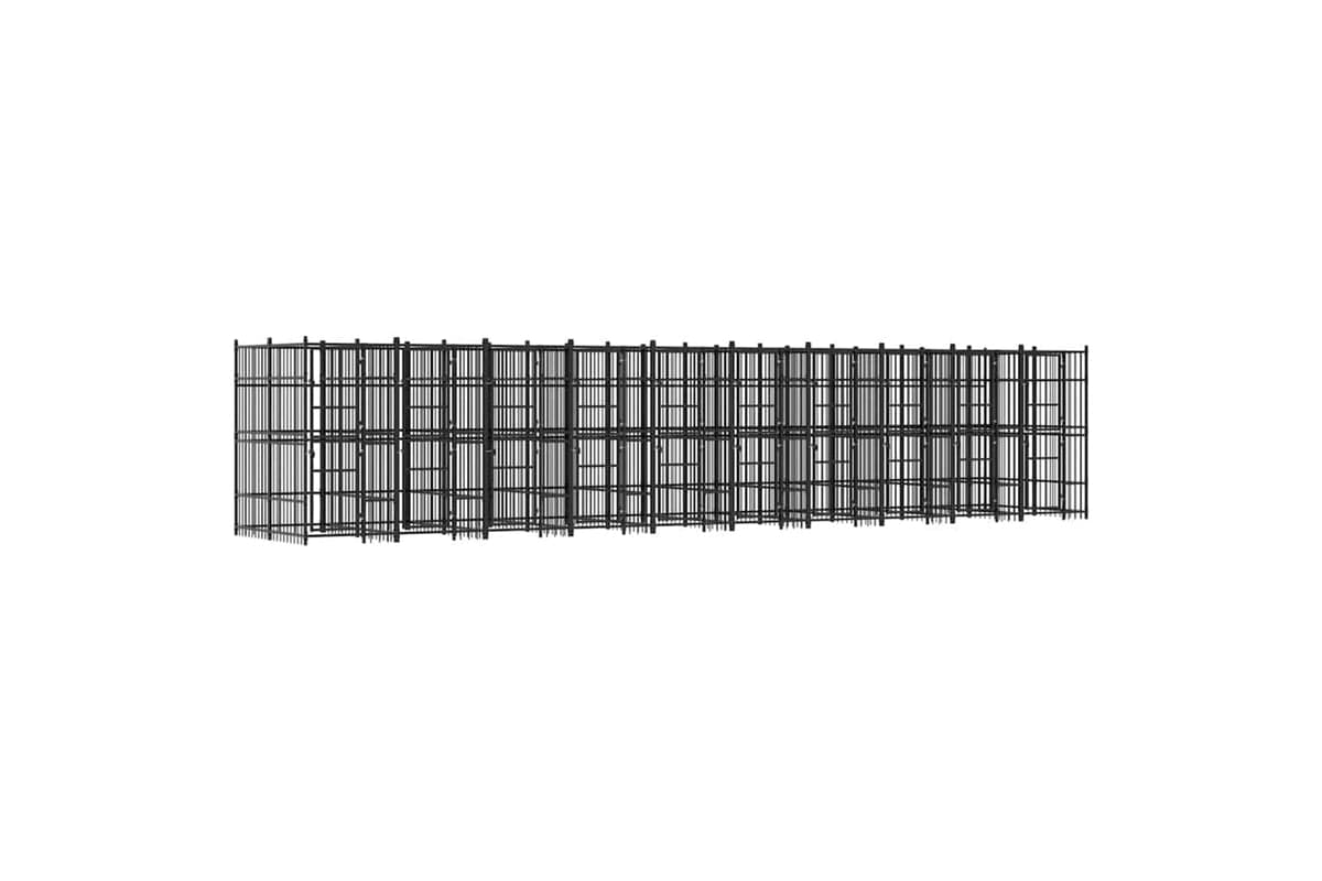 Vidaxl 3097945 Outdoor Dog Kennel Steel 18.43 M2