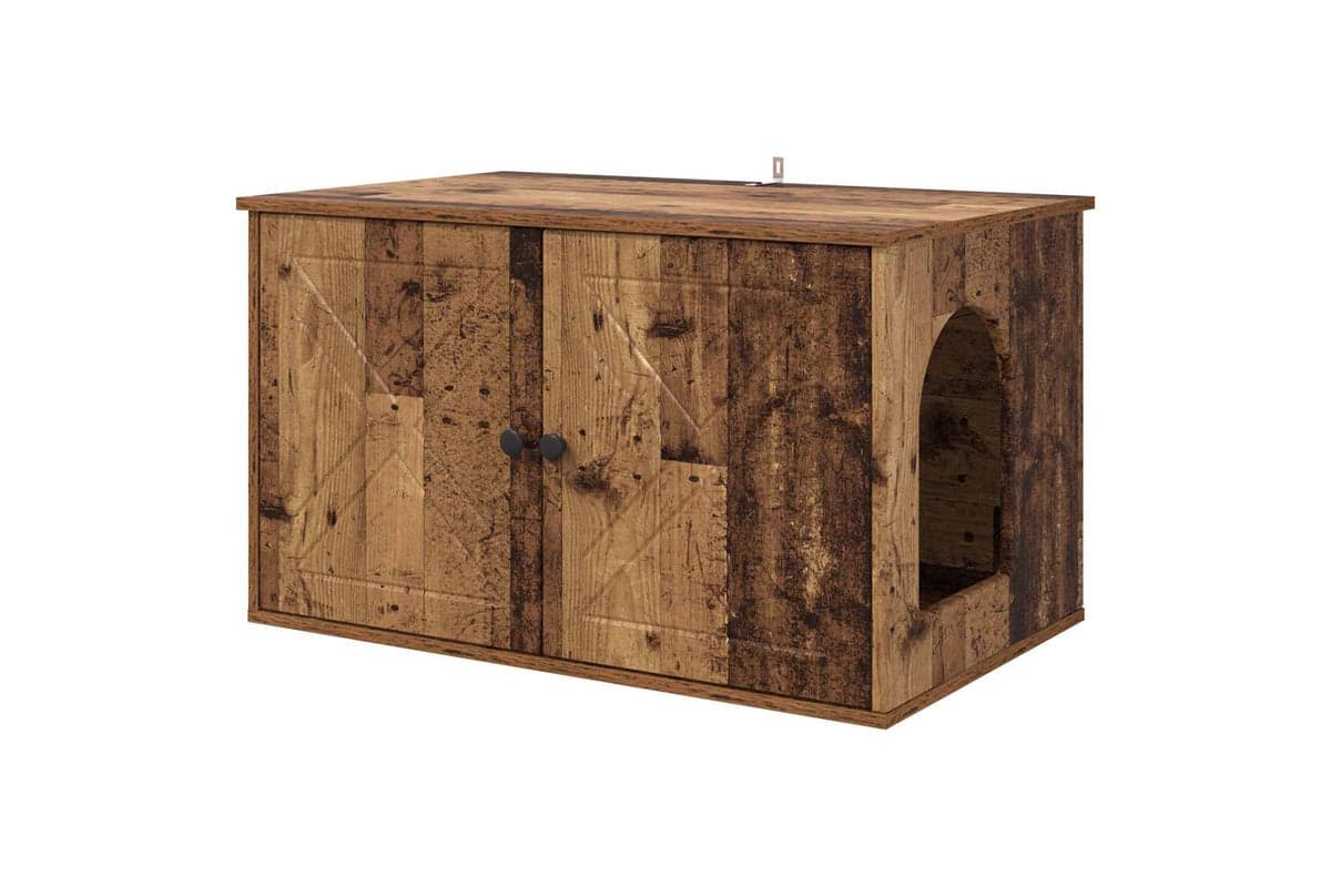 Vidaxl Cat House Old Wood 85 X 55 X 505 Cm Engineered Wood