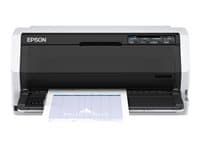 EPSON - LQ 690IIN - Printer - B/W - dot-matrix - 360 x 180 dpi - 24 pin - up to 529 char/sec - USB 2.0, parallel, LAN - black and white