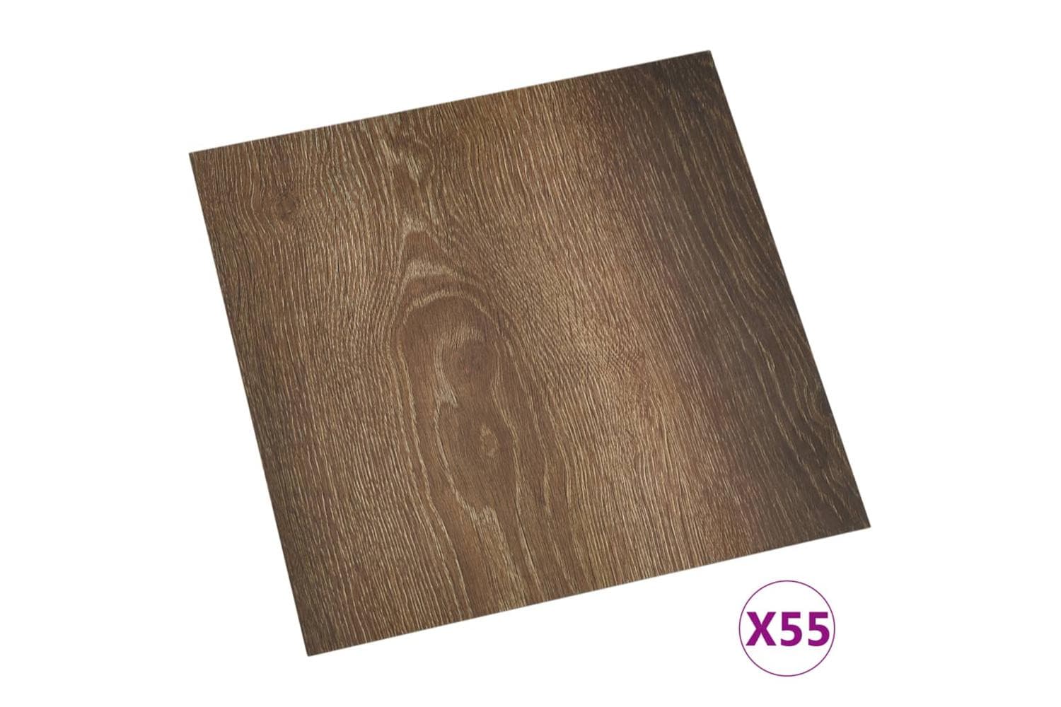 Vidaxl Self-adhesive Flooring Planks 55 Pcs Pvc 5.11 Sq M Brown