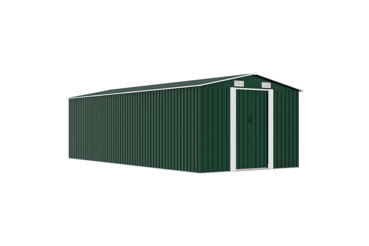 vidaXL 143352 Garden Shed 257x580x181cm Metal Green